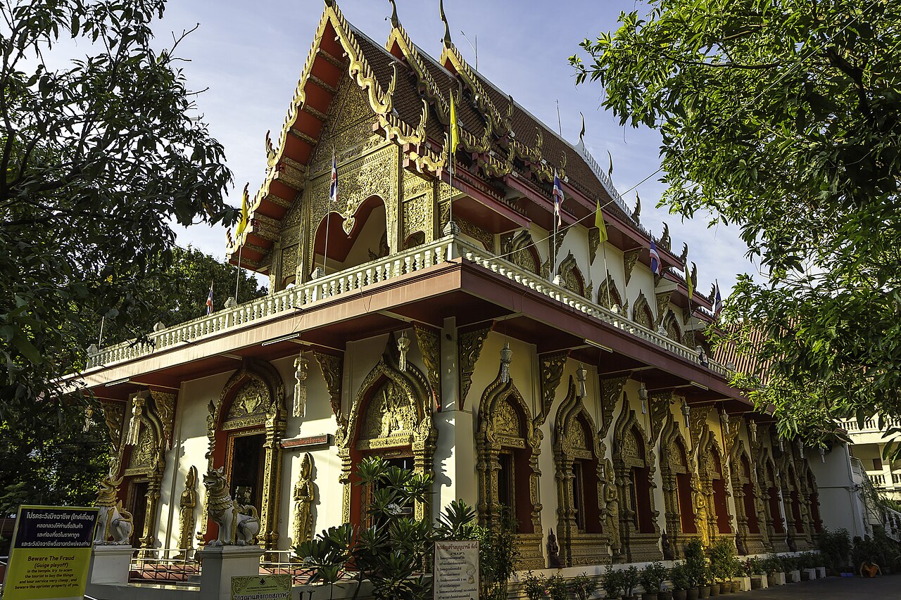 Exterior of Wat Phan On in Chiang Mai